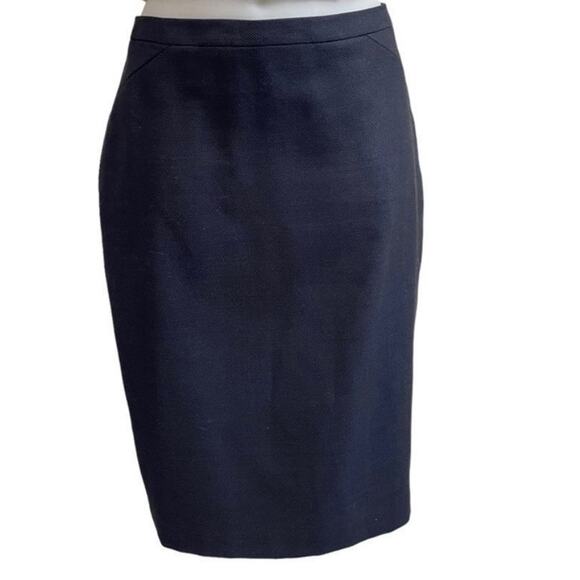 REISS Sena Jet Pencil Skirt Flapper Back Wool Silk Blend Women’s Size 8 - Picture 1 of 10